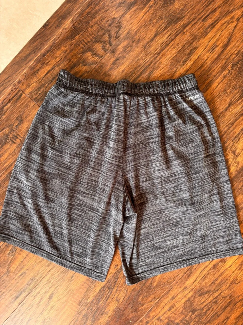 adidas Men's Heathered Gray Athletic Shorts AEROREADY Large